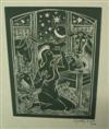 BROR J. O. NORDFELDT Group of 5 woodcuts.
